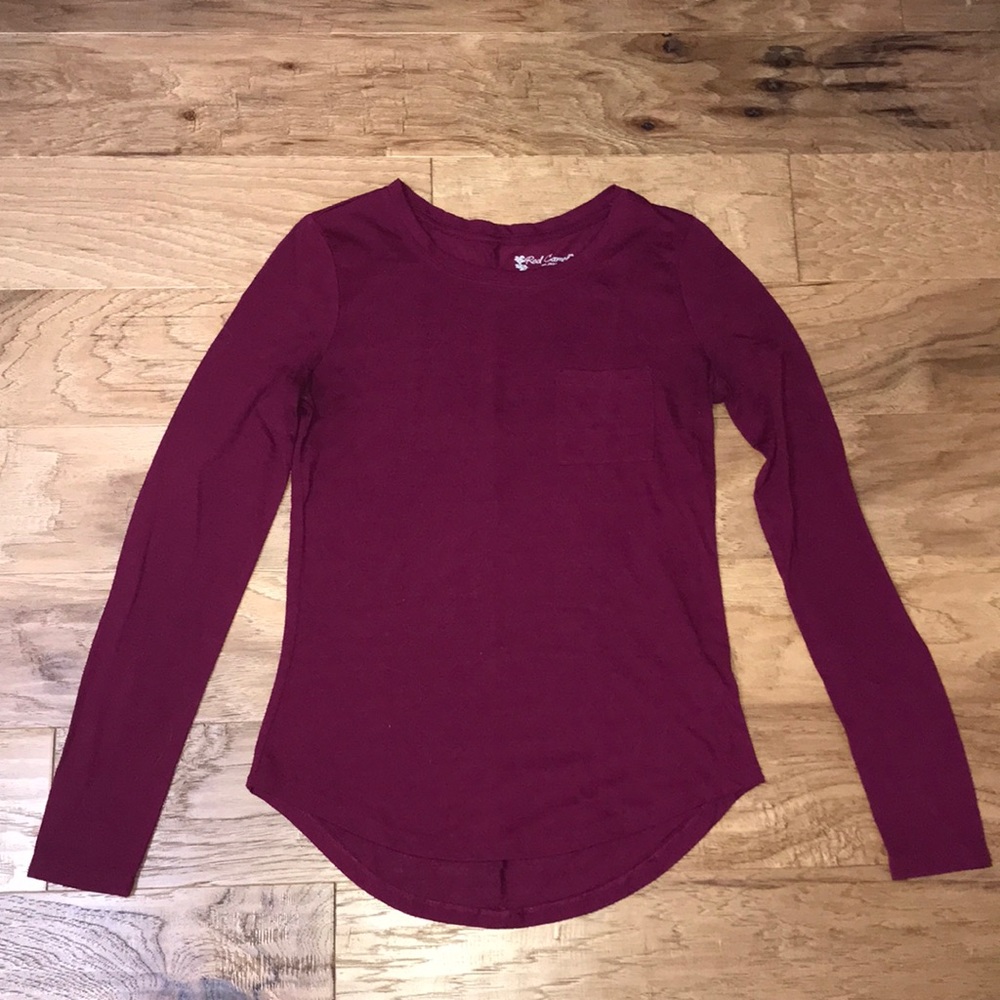 Red Camel Burgundy long sleeve shirt size xs